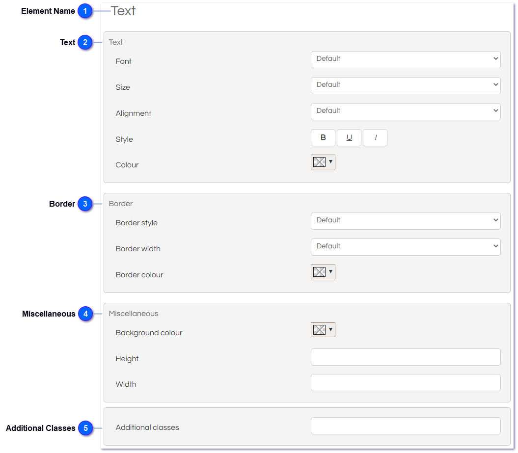 Styling Tab
